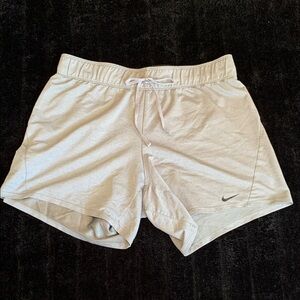 Women's Gray Nike Dri-Fit Athletic Shorts Drawstring Closure Size Small